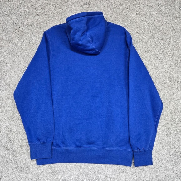 Nike Club fleece hoodie blue orange Chenille Futura Men M textured carpet logo - Picture 3 of 11